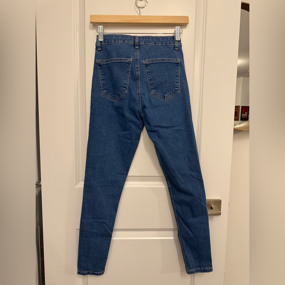 Topshop Joni High Rise Blue Women's Jeans - Picture 4 of 6